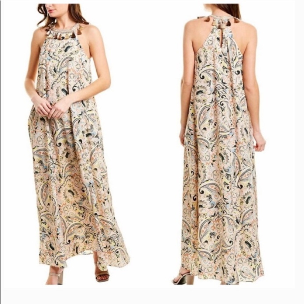 Laundry by Shelli Segal Paisley Print Maxi Dress NWT
